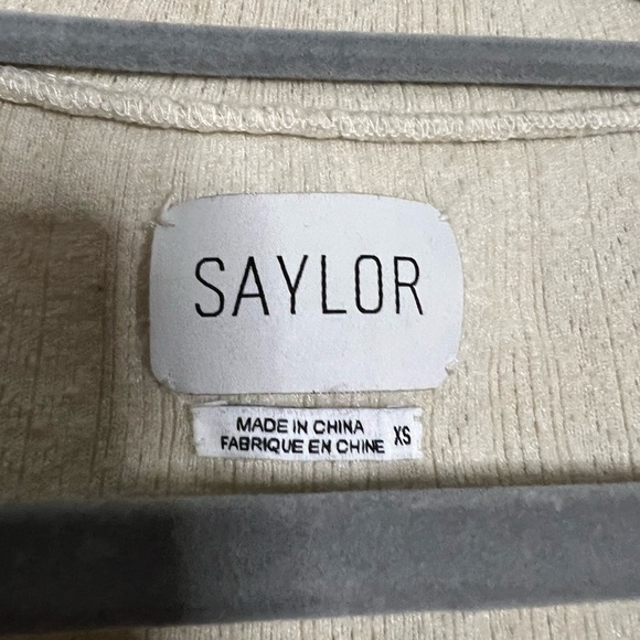 Saylor by Revolve Cream Pointelle Knit Cropped Cardigan XS - Picture 6 of 10